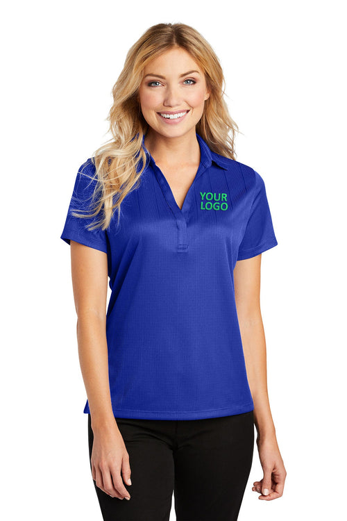 Port Authority Performance Customized Fine Jacquard Polos, Hyper Blue