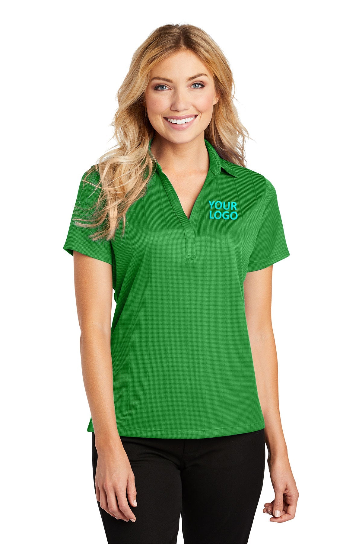 Port Authority Ladies Performance Customized Fine Jacquard Polos, Vine Green