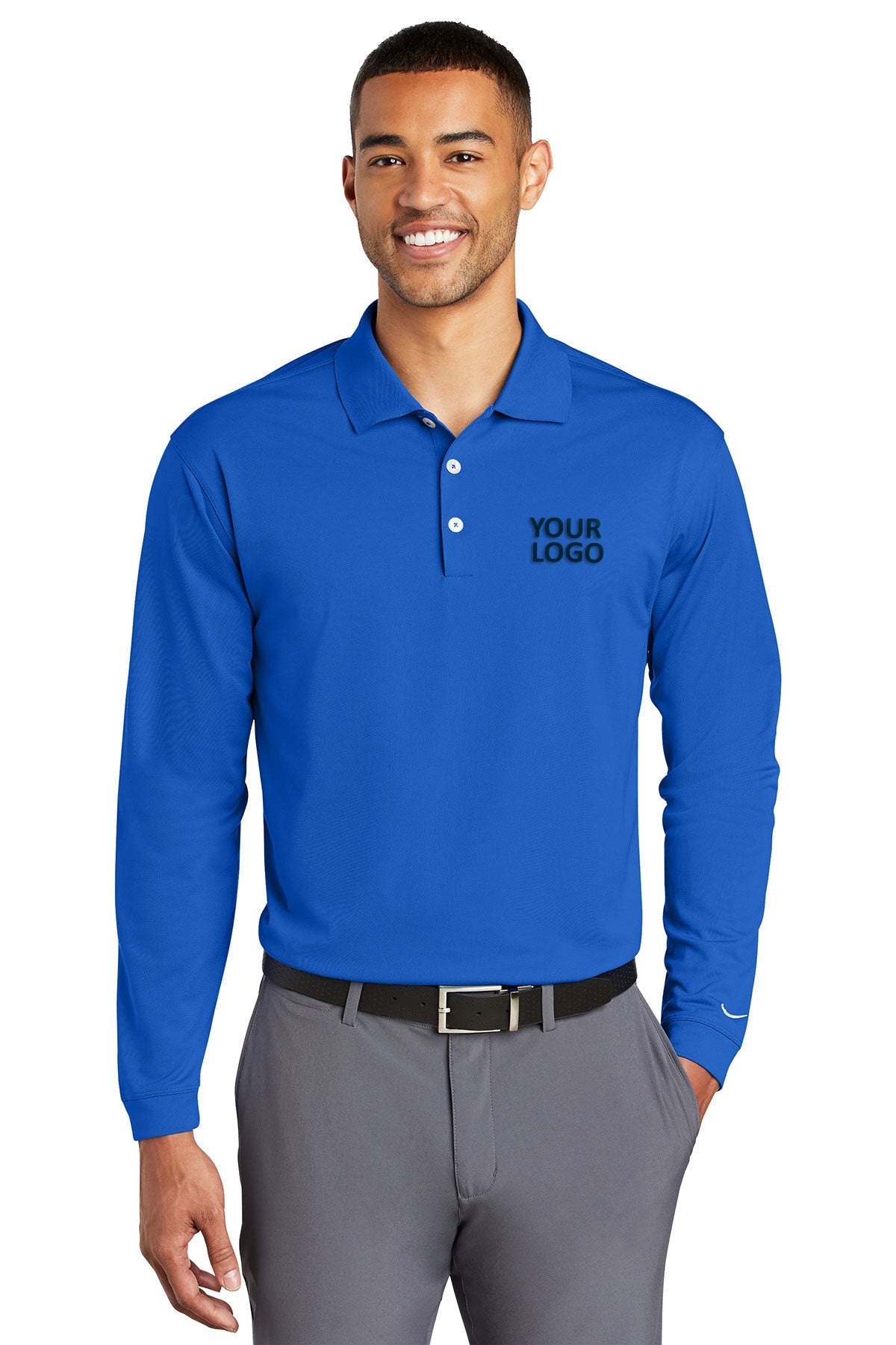 nike blue sapphire 466364 embroidered polo shirts custom