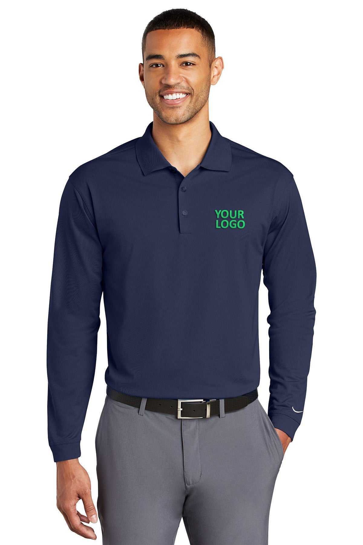 nike midnight navy 466364 embroidered polo shirts custom