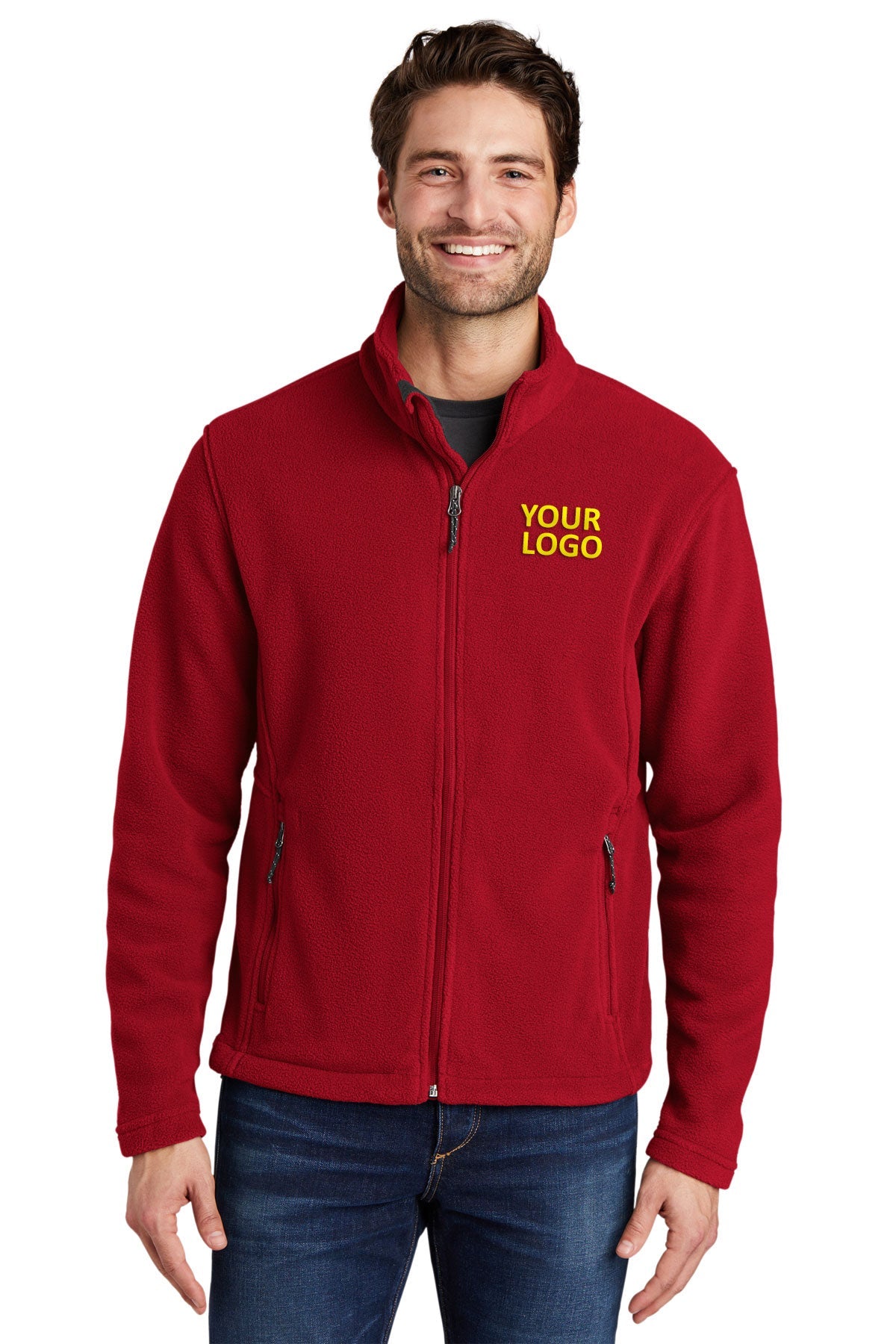 port authority true red f217 business logo jackets