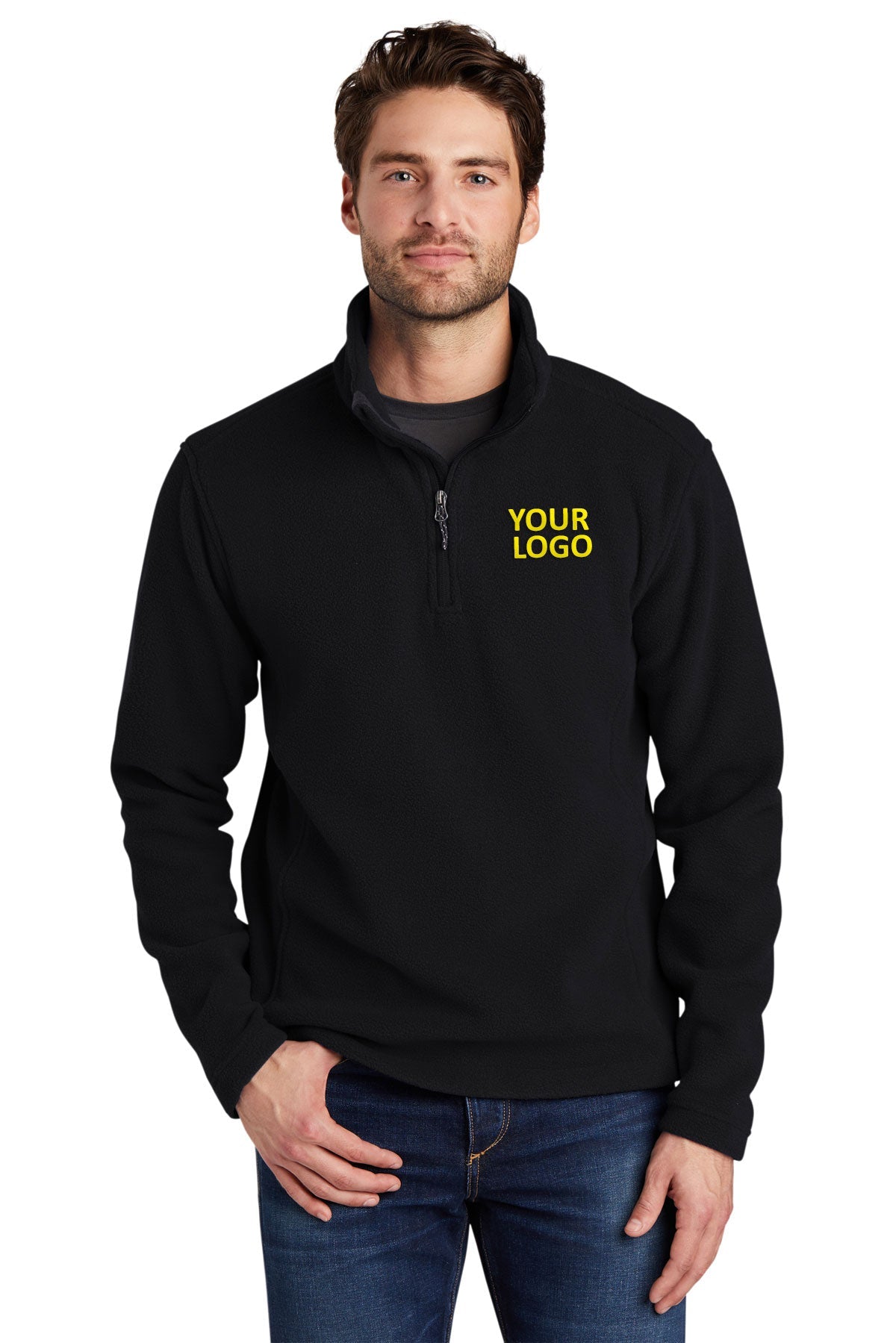 Port Authority Black F218 team jackets embroidered