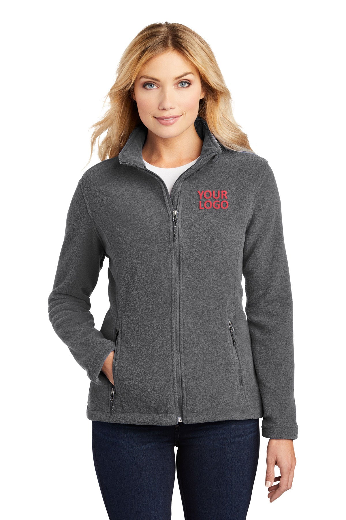 port authority iron grey l217 business logo jackets