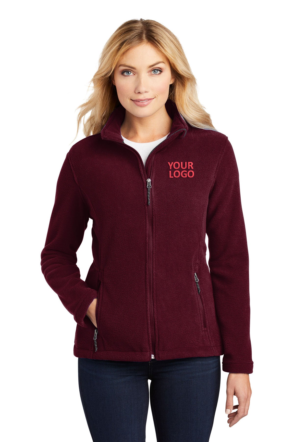 port authority maroon l217 business logo jackets