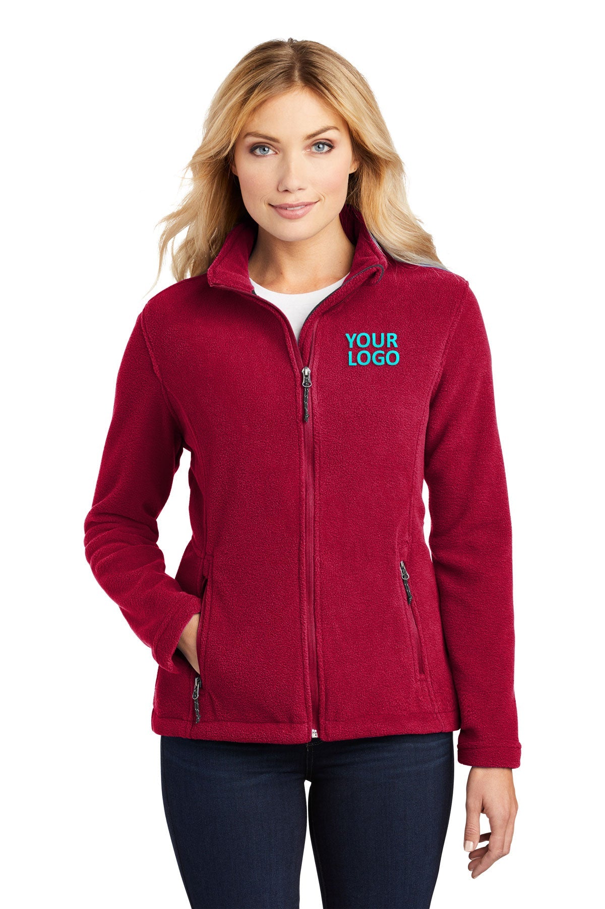 port authority true red l217 business logo jackets