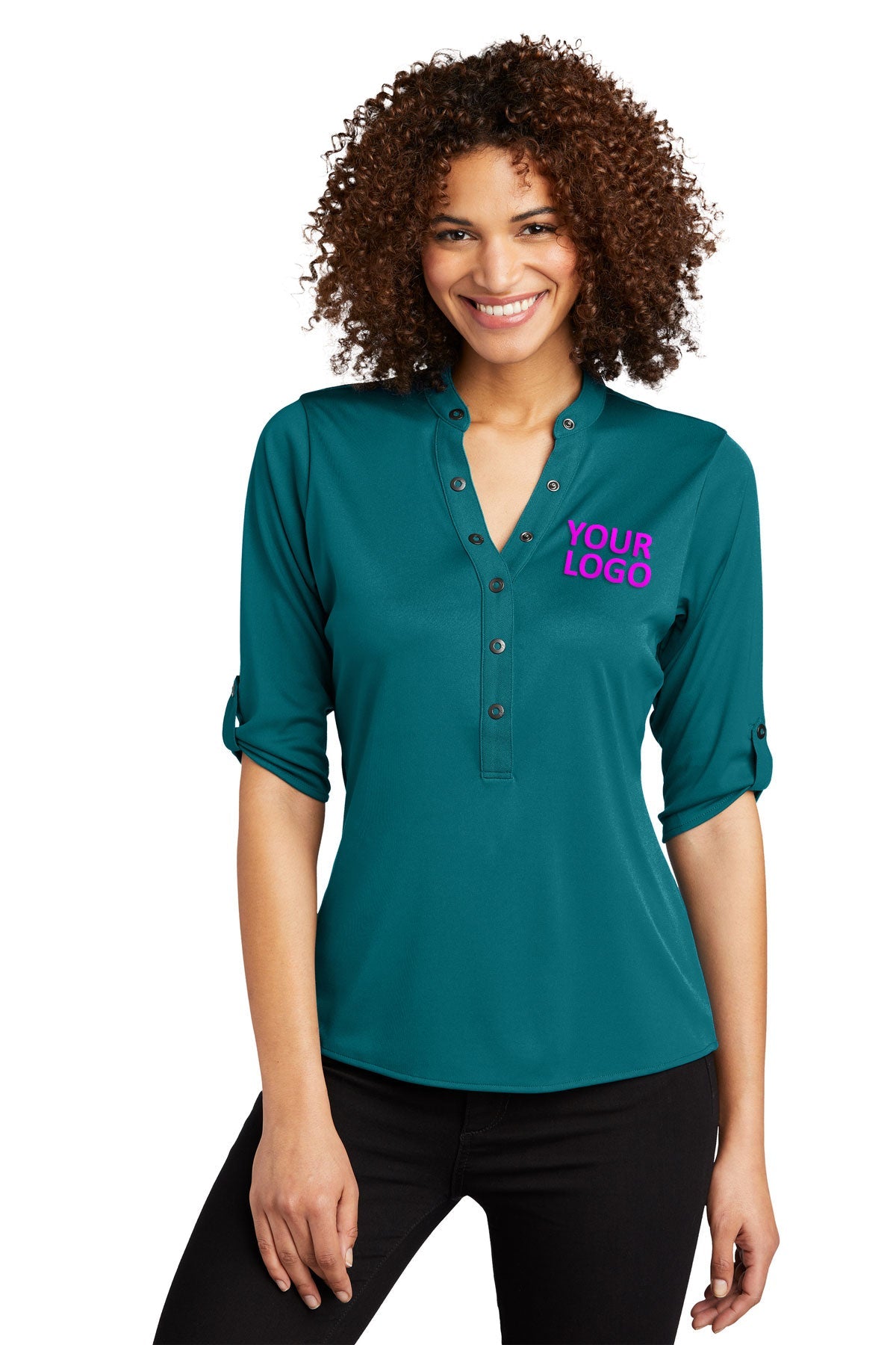 OGIO Torque Teal LOG111 custom dry fit polo shirts