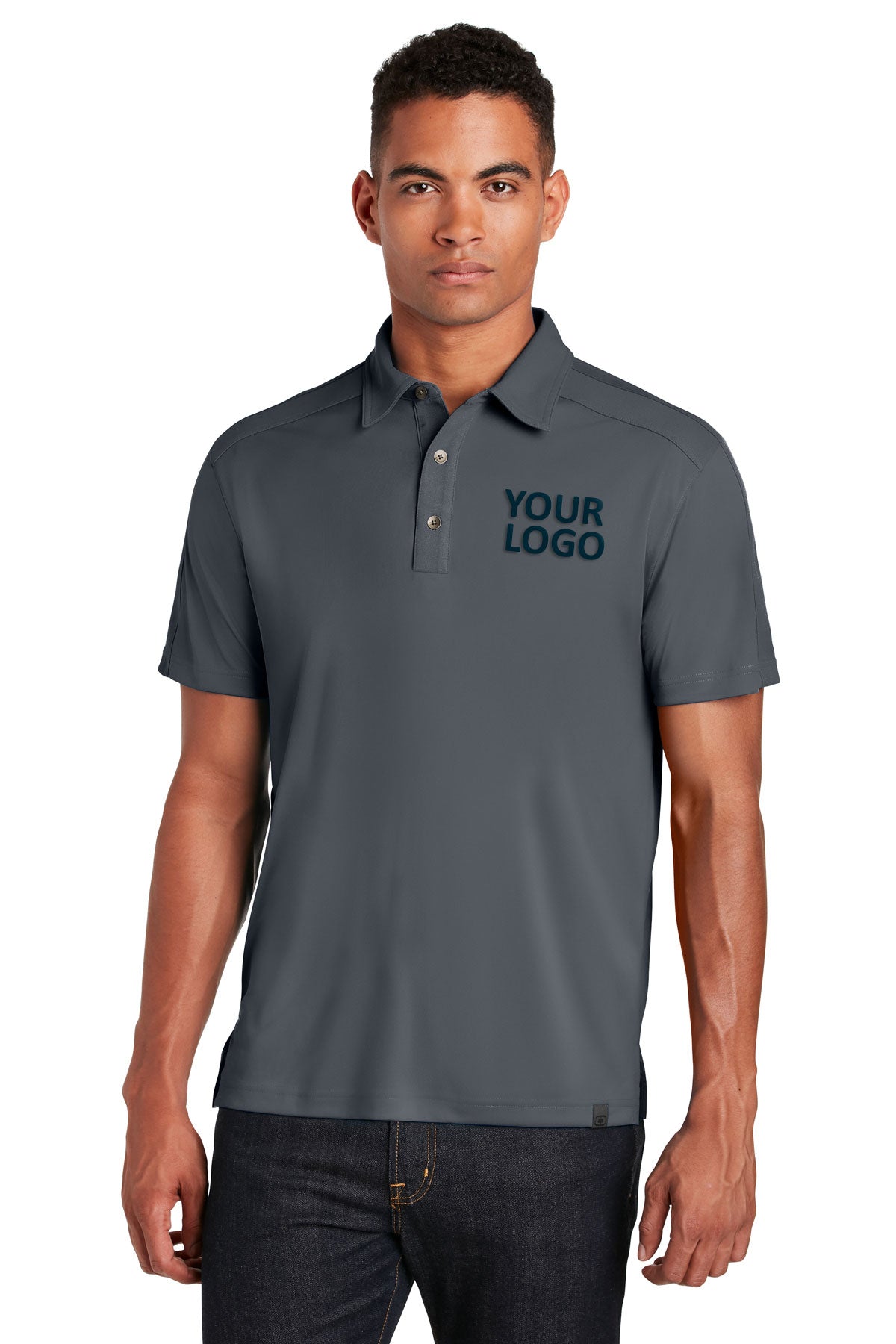 OGIO Diesel Grey OG109 work polo shirts with logo