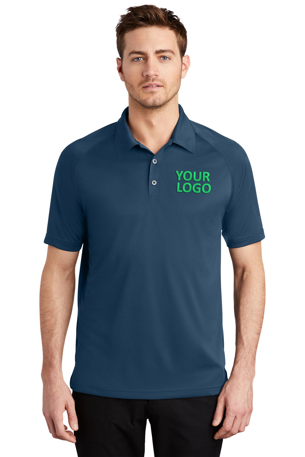 OGIO Blue Indigo OG110 work polo shirts with logo