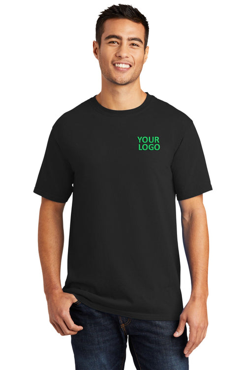 Port & Company Pigment-Dyed Branded Long Sleeve Pocket Tee's, Black