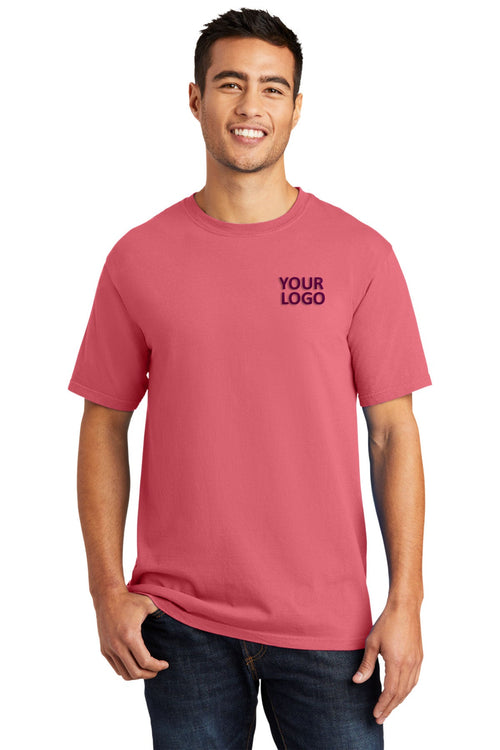 Port & Company Pigment Dyed Branded Hoodies, Fruit Punch