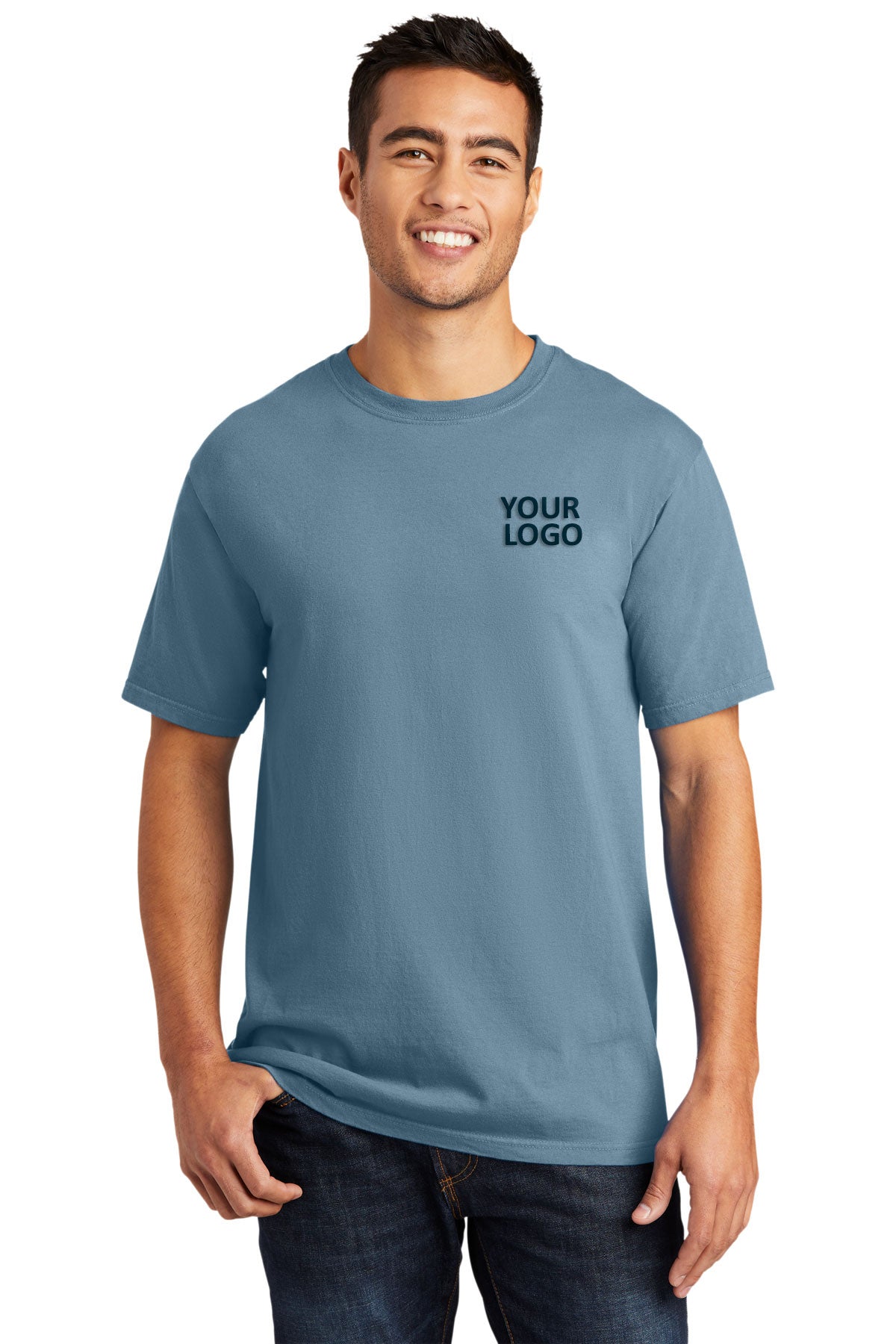 Port & Company Pigment-Dyed Customized Tee's, Mist