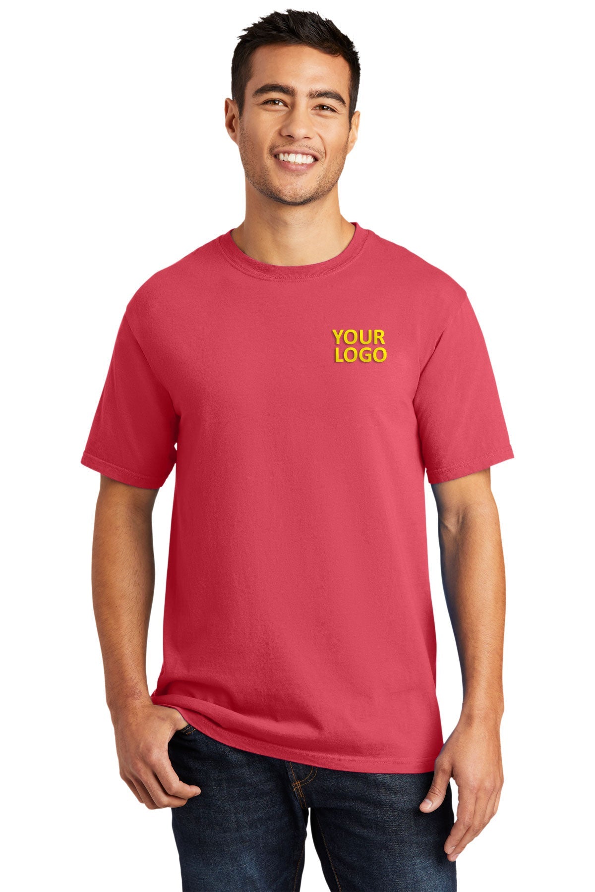 Port & Company Pigment-Dyed Custom Tee's, Poppy