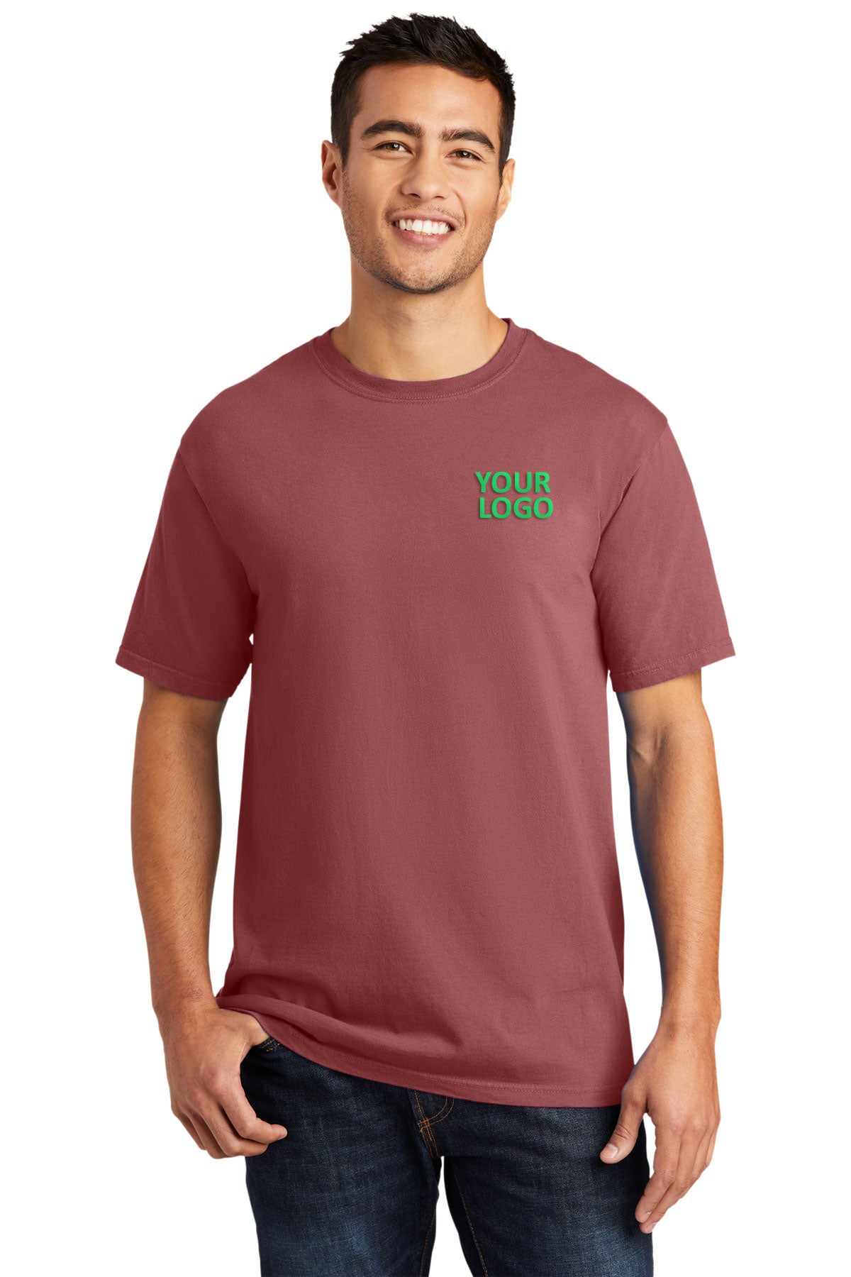 Port & Company Pigment-Dyed Custom Tee's, Red Rock