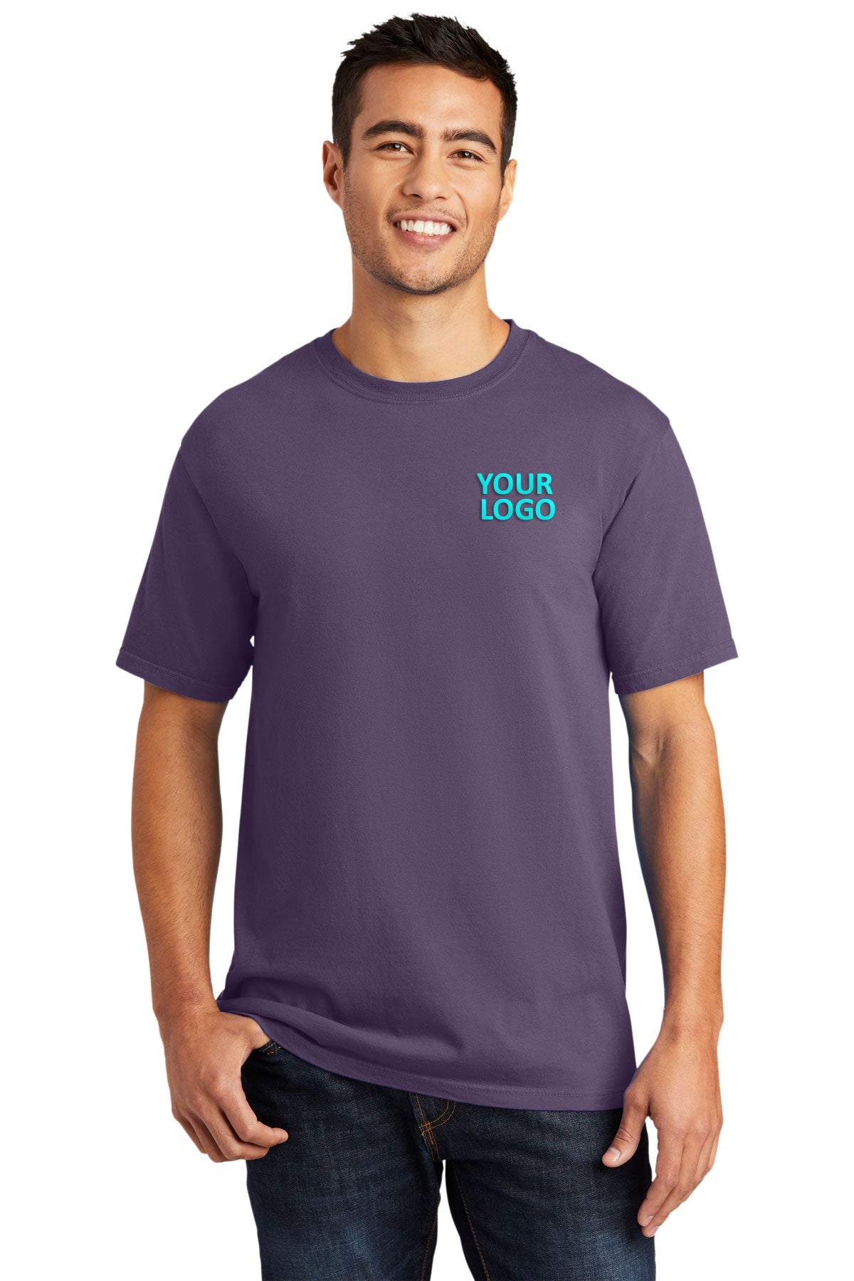 Port & Company Pigment-Dyed Custom Tee's, Vintage Plum