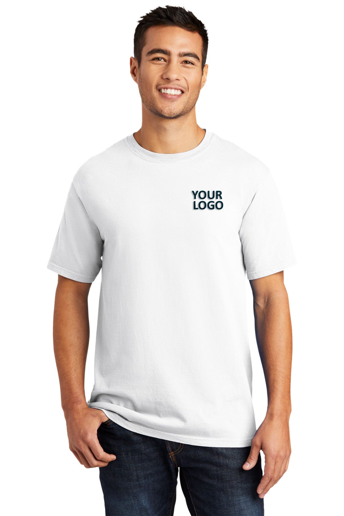 Port & Company Pigment-Dyed Custom Tee's, White