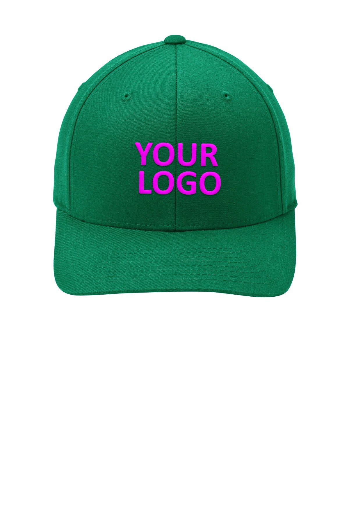 Port Authority Flexfit Cotton Twill Customized Caps, Kelly Green