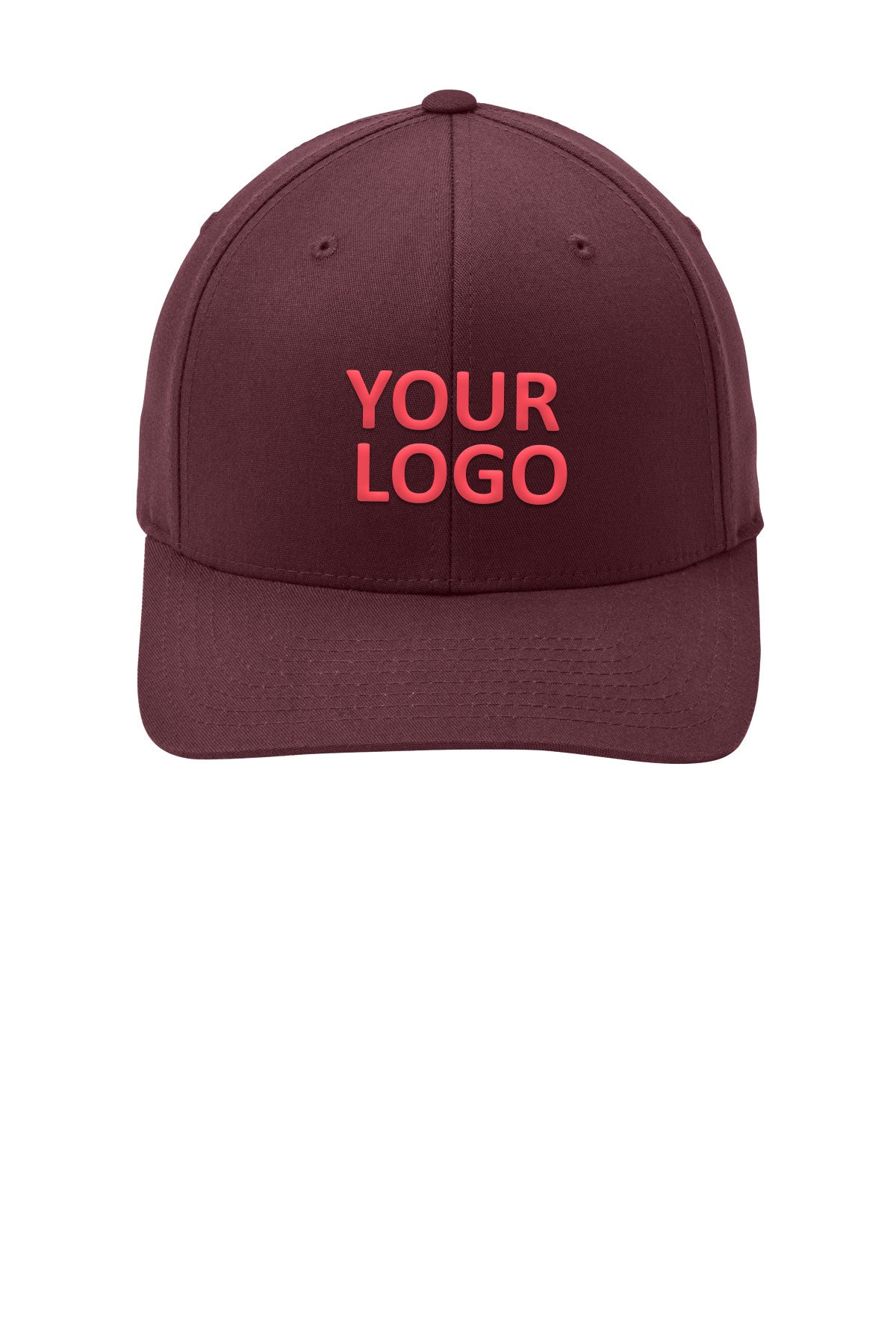 Port Authority Flexfit Cotton Twill Customized Caps, Maroon
