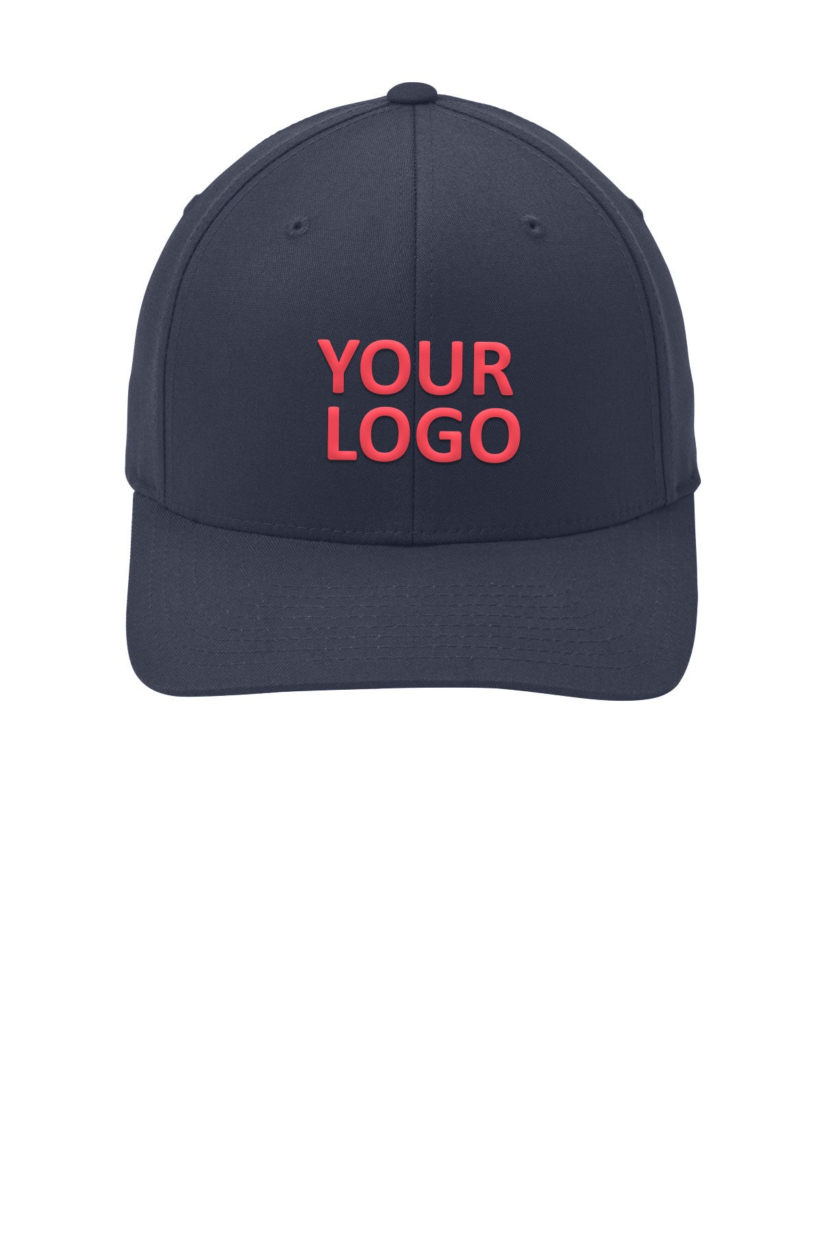 Port Authority Flexfit Cotton Twill Customized Caps, True Navy