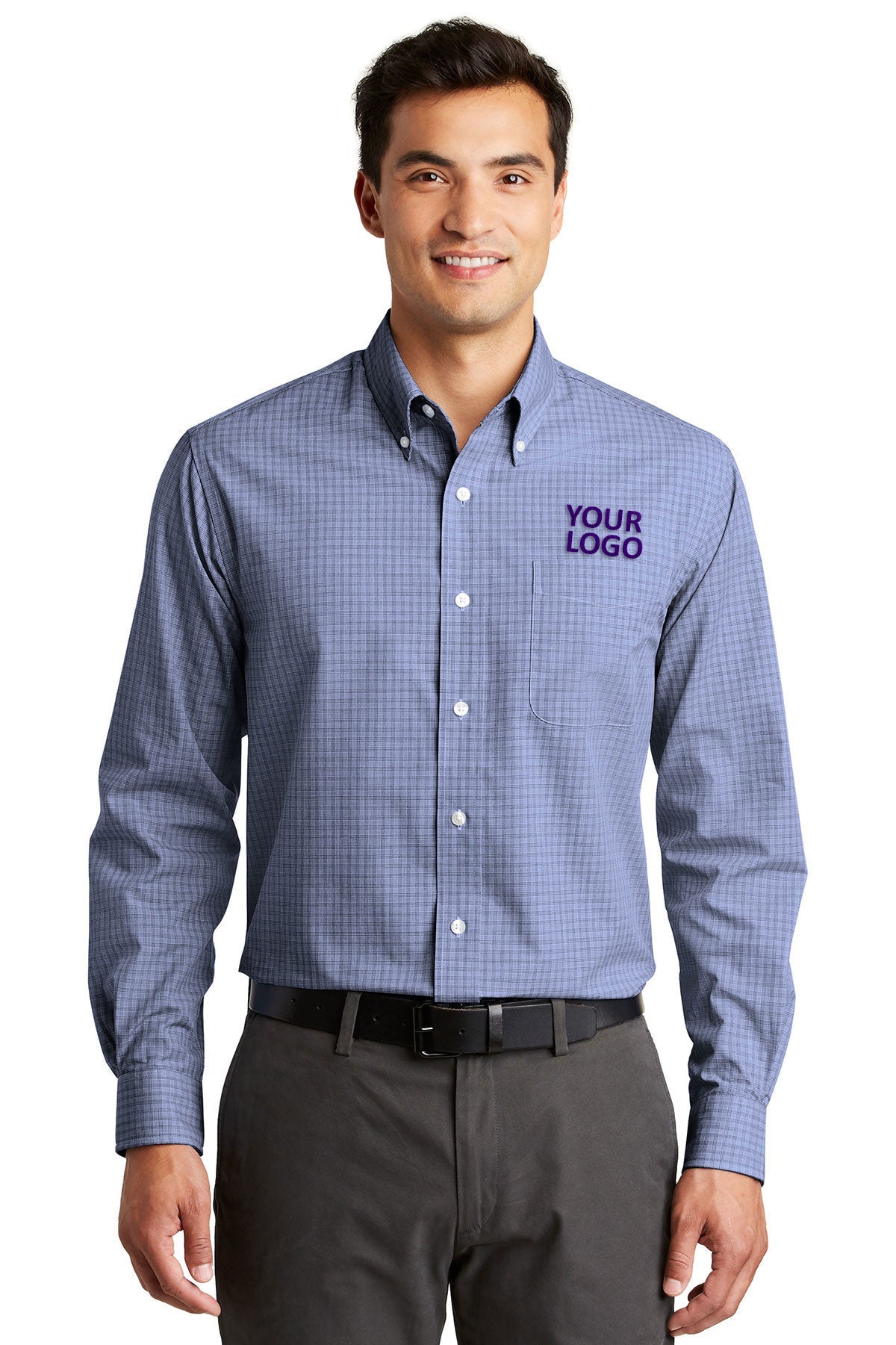 Port Authority Navy S639 embroidered work shirts