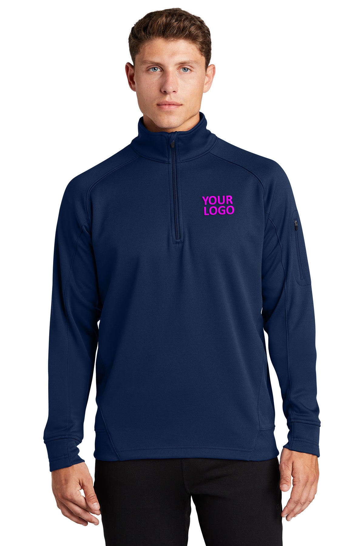 Sport-Tek True Navy F247 custom dri fit sweatshirts