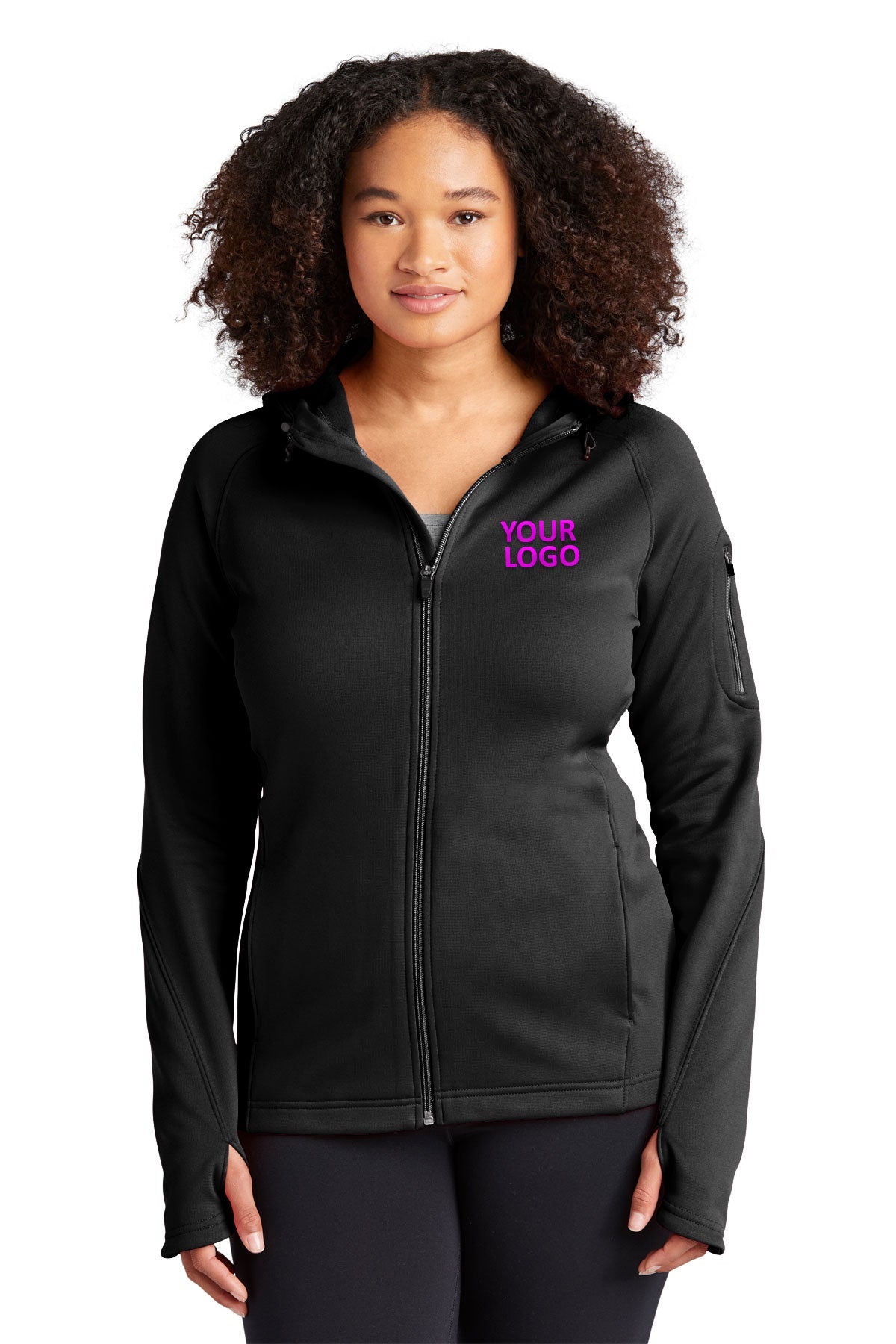 Sport-Tek Black L248 custom sweatshirts for business