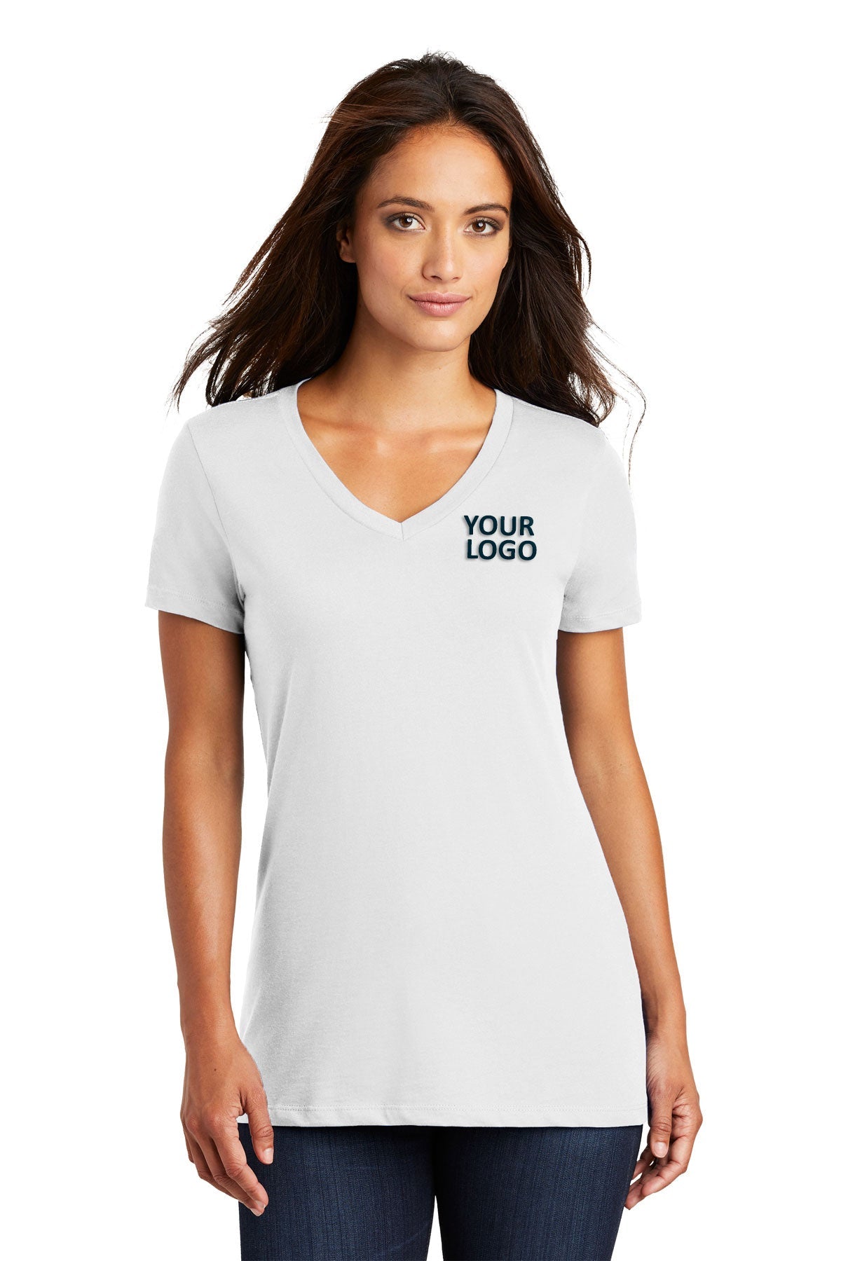 District Made - Ladies Perfect Weight V-Neck Tee