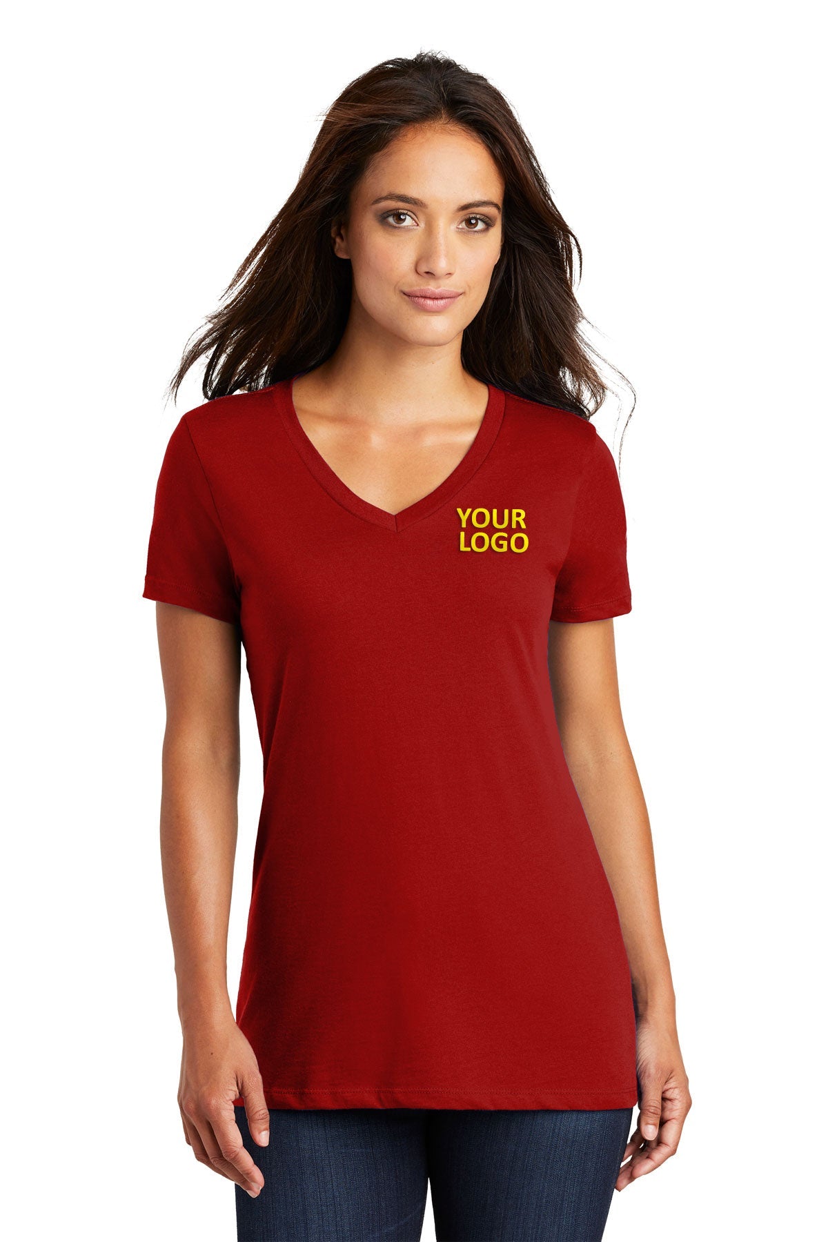 District Made - Ladies Perfect Weight V-Neck Tee