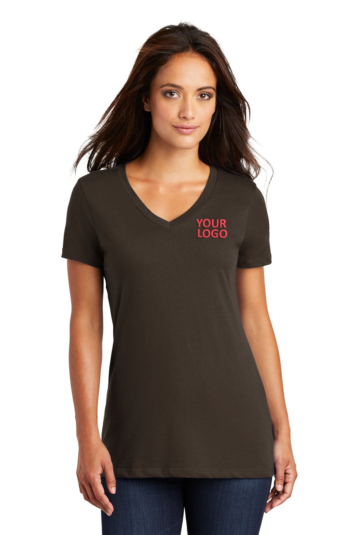 District Made - Ladies Perfect Weight V-Neck Tee