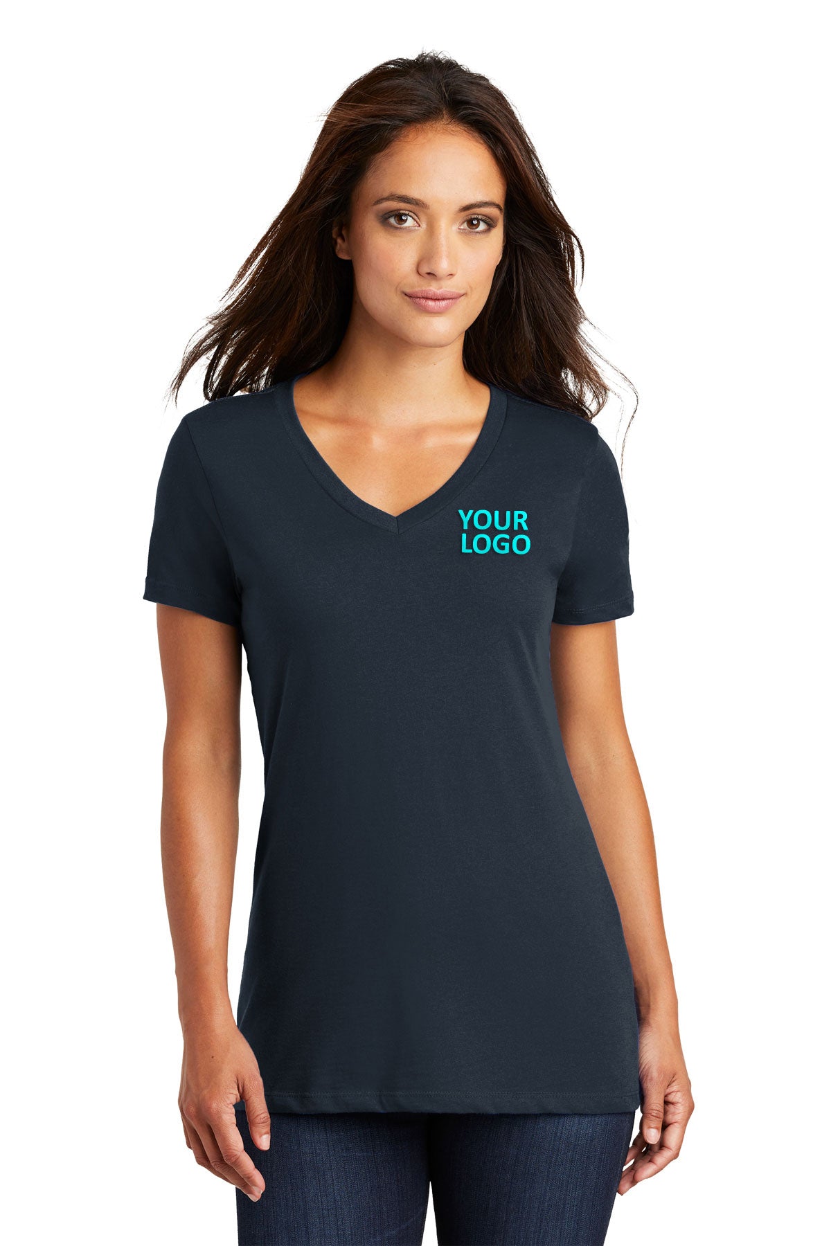 District Made - Ladies Perfect Weight V-Neck Tee