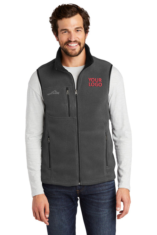 Eddie Bauer Ladies Branded Fleece Vests, Grey Steel