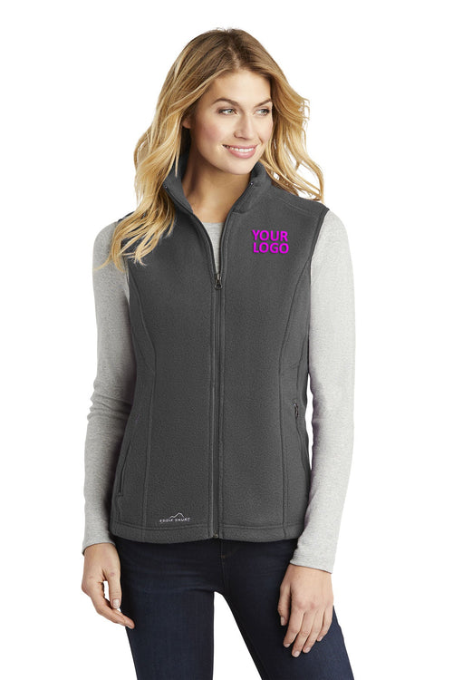 Eddie Bauer Branded Fleece Vests, Grey Steel