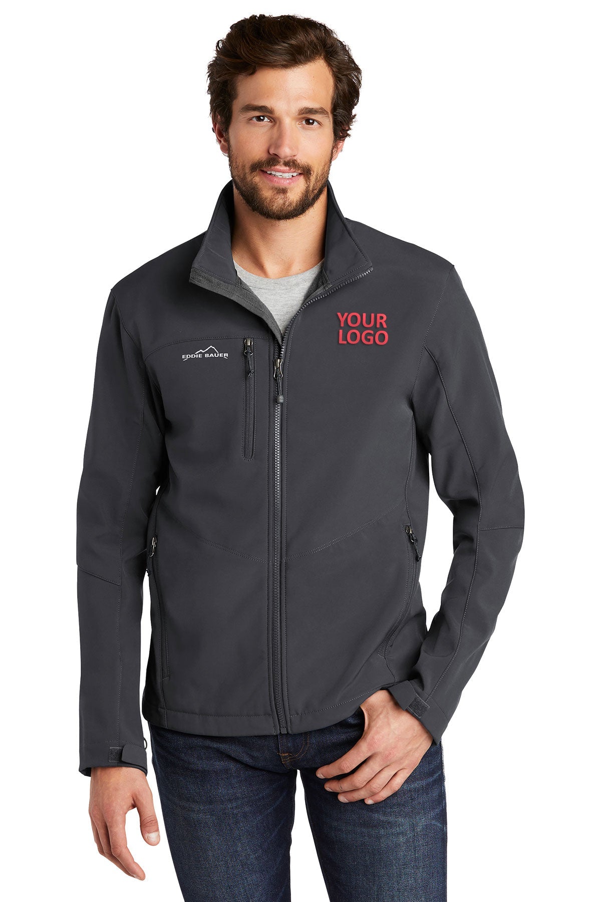 Eddie Bauer Grey Steel EB530 company jackets with logo