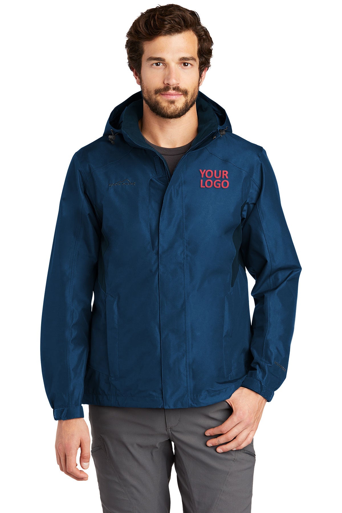 Eddie Bauer Deep Sea Blue/Dark Adriatic EB550 company embroidered jackets