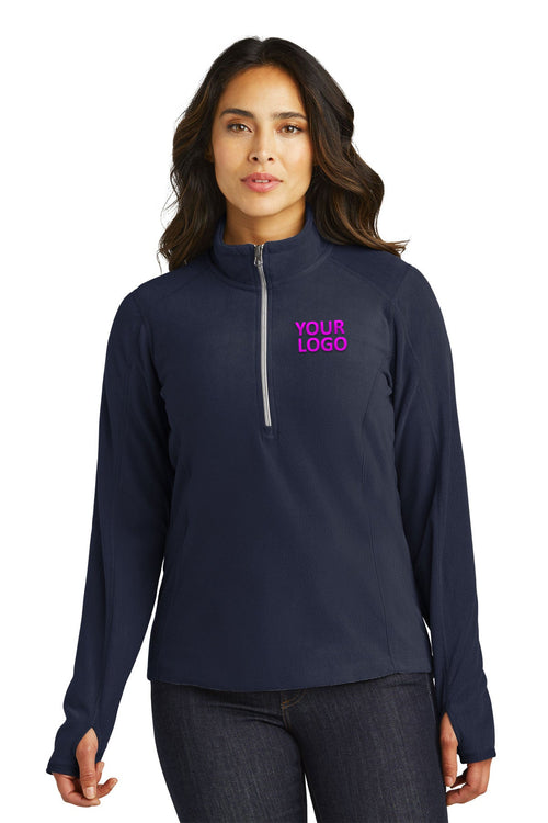 Port Authority Microfleece 1/2-Zip Customized Pullovers, True Navy