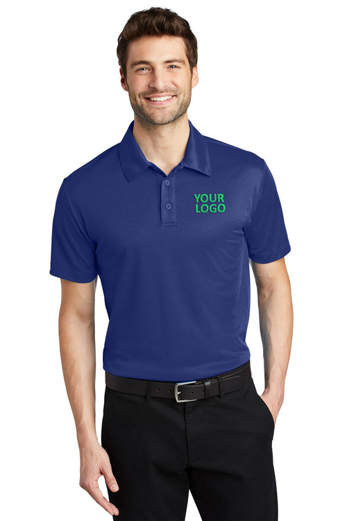 Port Authority Ladies Silk Touch Branded Performance Polos, Royal