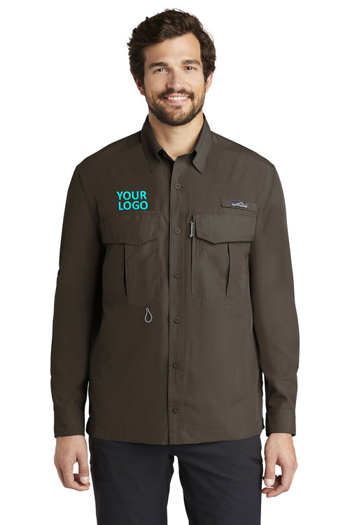 Eddie Bauer Short Sleeve Performance Branded Fishing Shirts, Boulder
