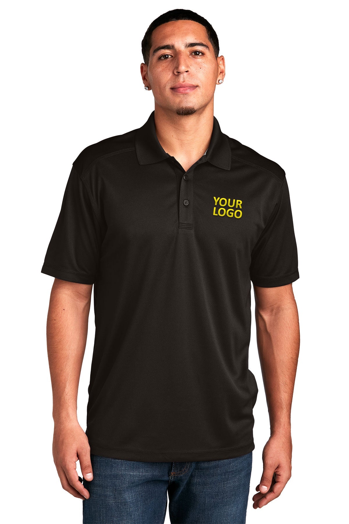 Sport-Tek PosiCharge Custom Micro-Mesh Polos, Black [Winners Circle Group]