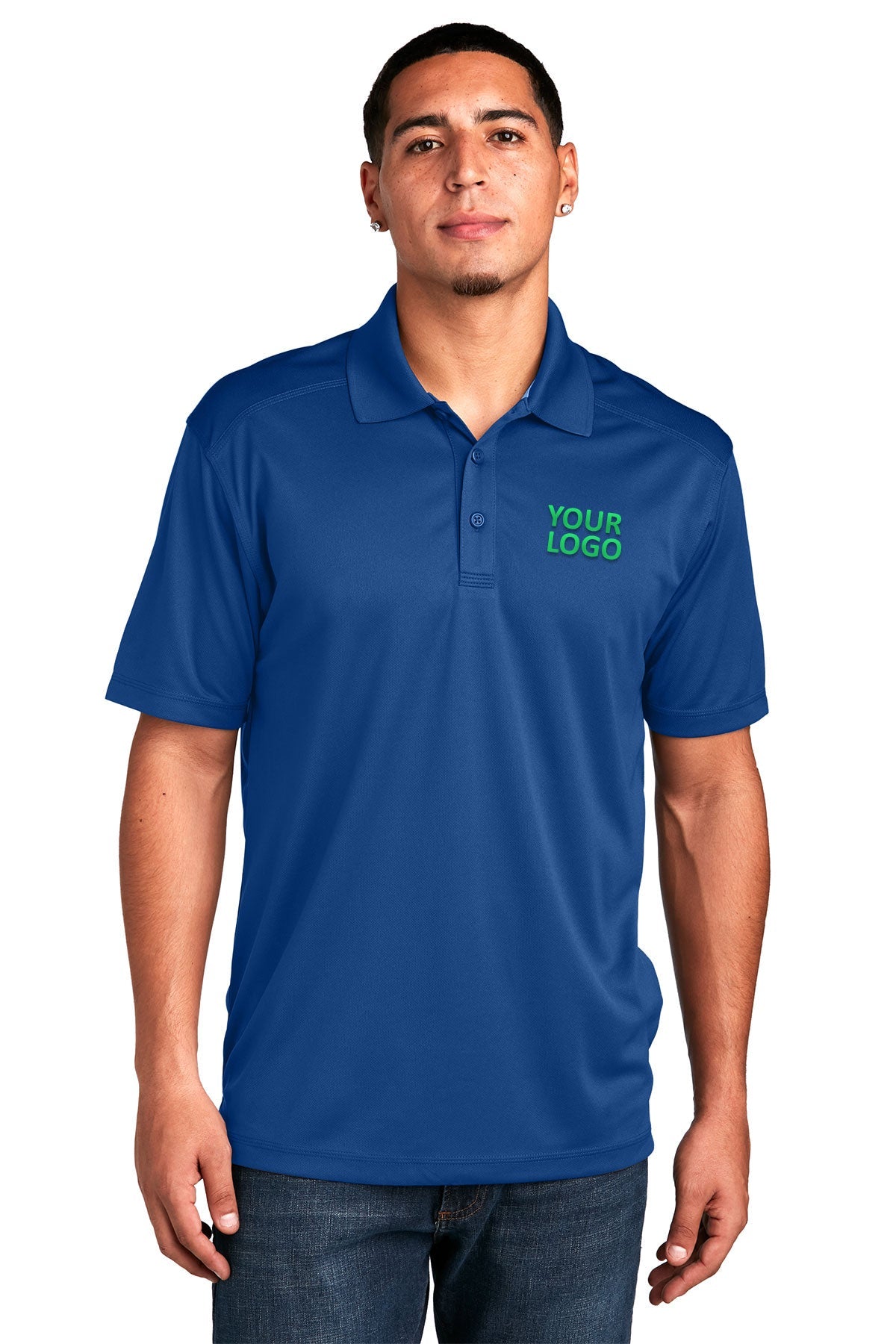 Sport-Tek True Royal ST680 custom made work polo shirts