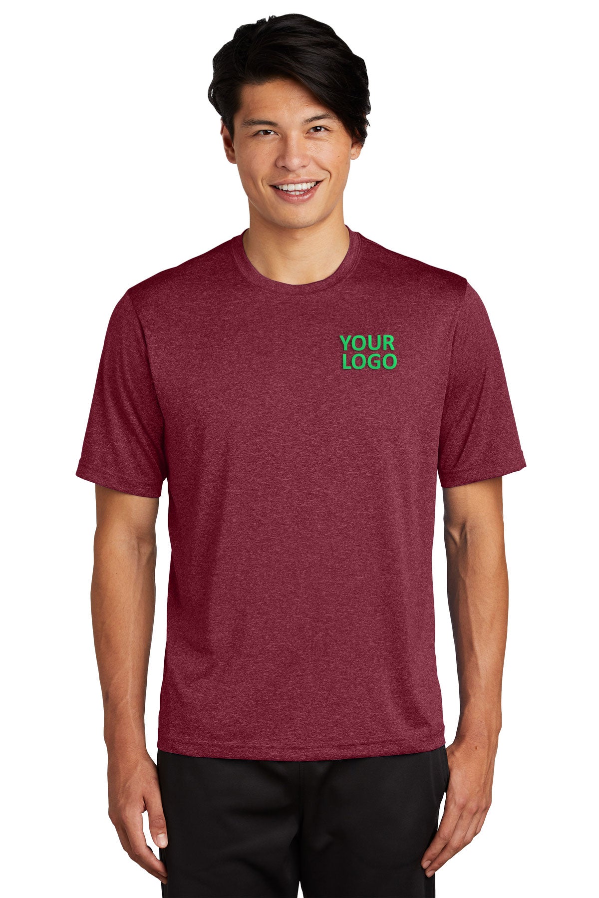 Sport-Tek Custom Heather Contender Tee's, Cardinal Heather