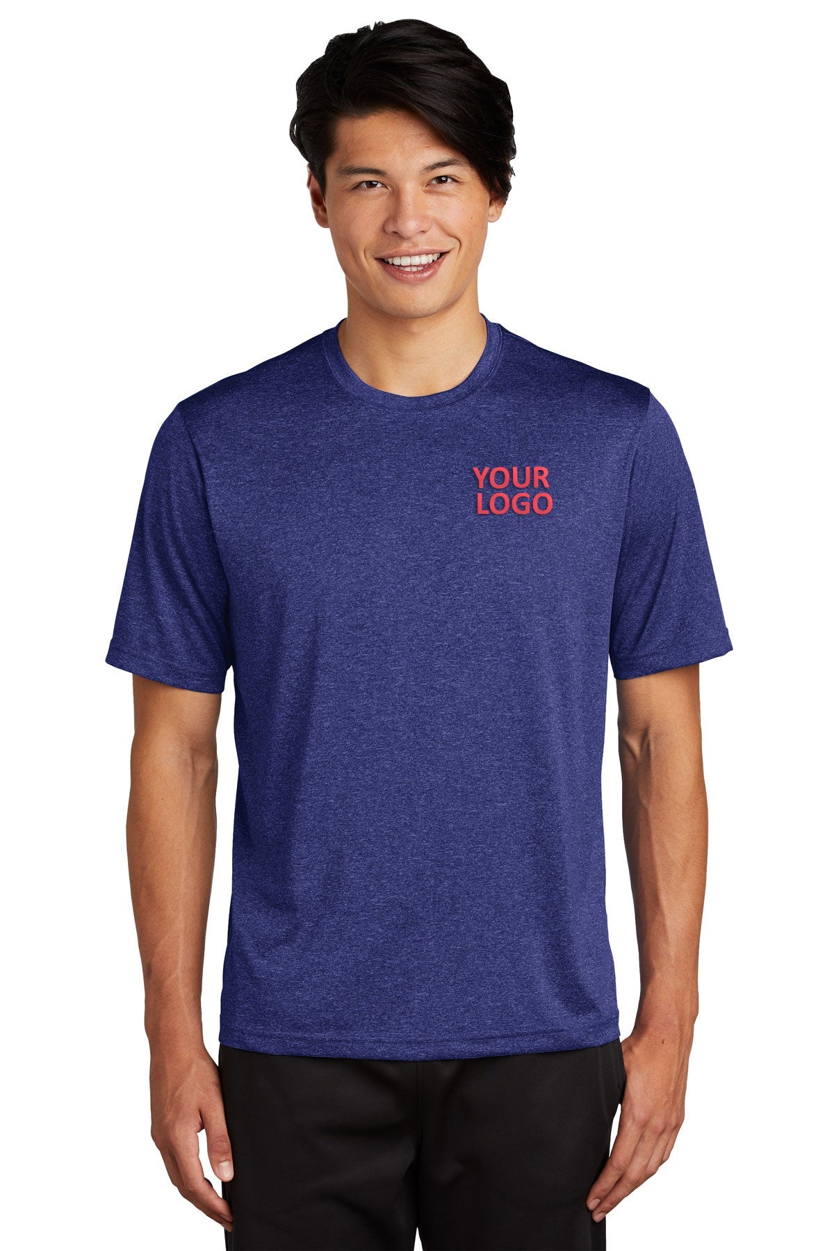 Sport-Tek Custom Heather Contender Tee's, Cobalt Heather