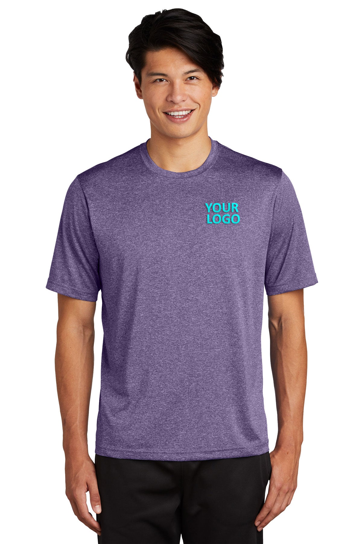 Sport-Tek Branded Heather Contender Tee's, Purple Heather