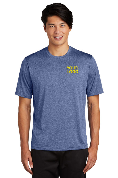 Sport-Tek Ladies Heather Contender Branded Scoop Neck Tee's, True Royal Heather