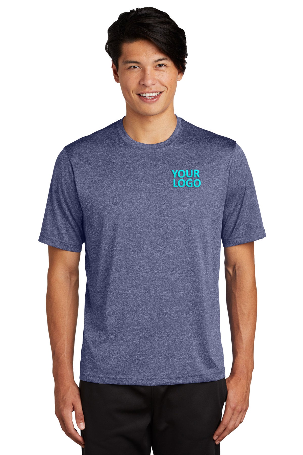 Sport-Tek Branded Heather Contender Tee's, True Navy Heather