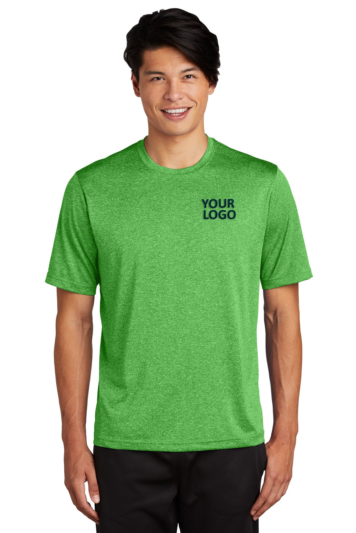 Sport-Tek Customized Heather Contender Tee's, Turf Green Heather