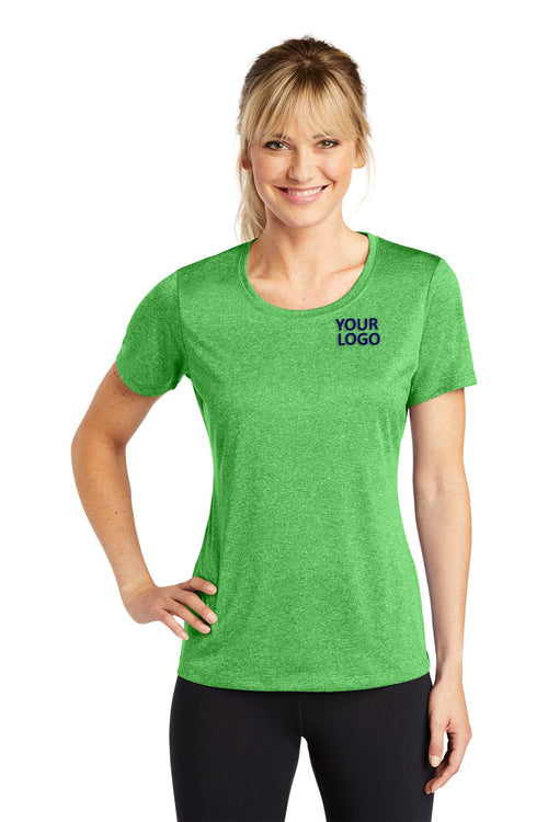 Sport-Tek Customized Heather Contender Tee's, Turf Green Heather