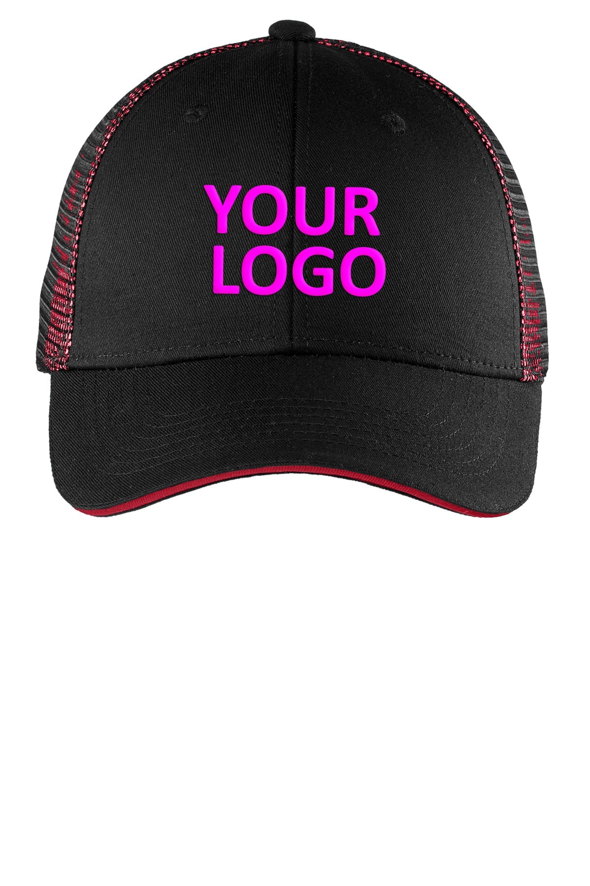 Port Authority Double Mesh Snapback Sandwich Bill Cap