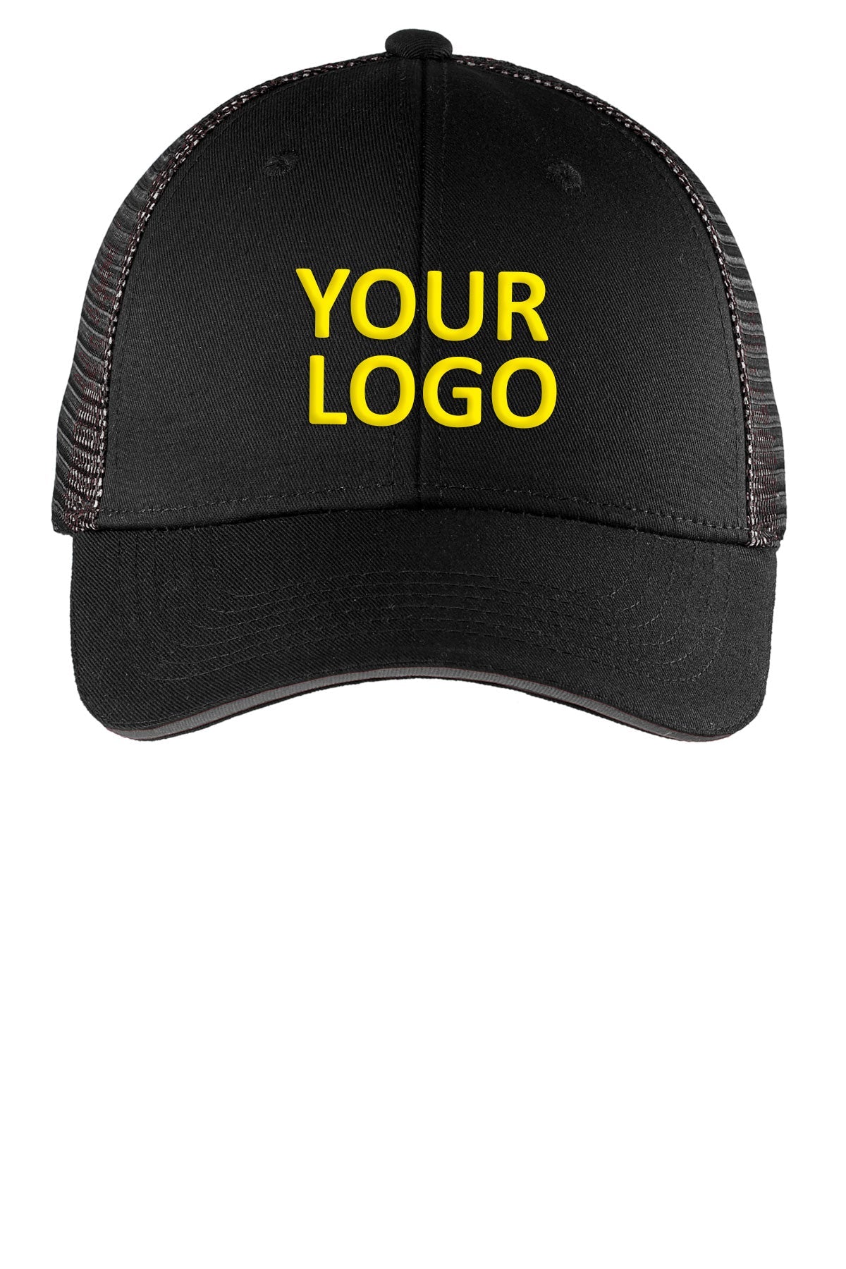 Port Authority Double Mesh Snapback Sandwich Bill Cap