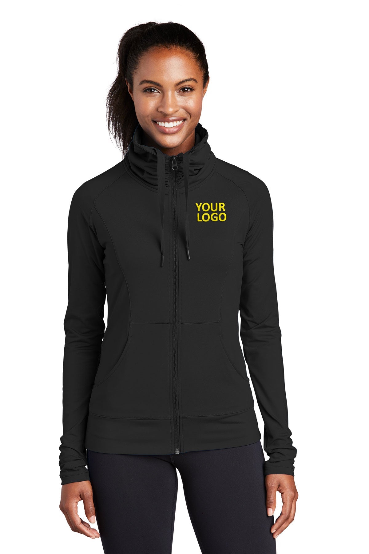 Sport-Tek Black LST852 custom logo jackets