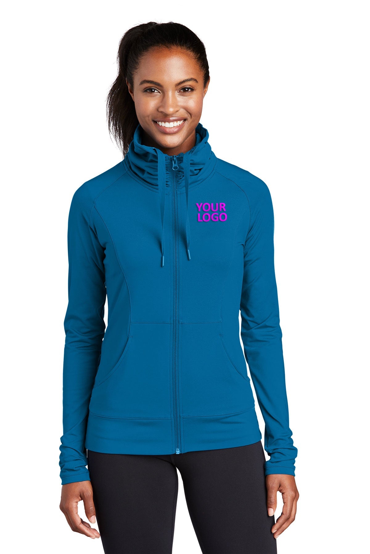 Sport-Tek Peacock Blue LST852 custom logo jackets