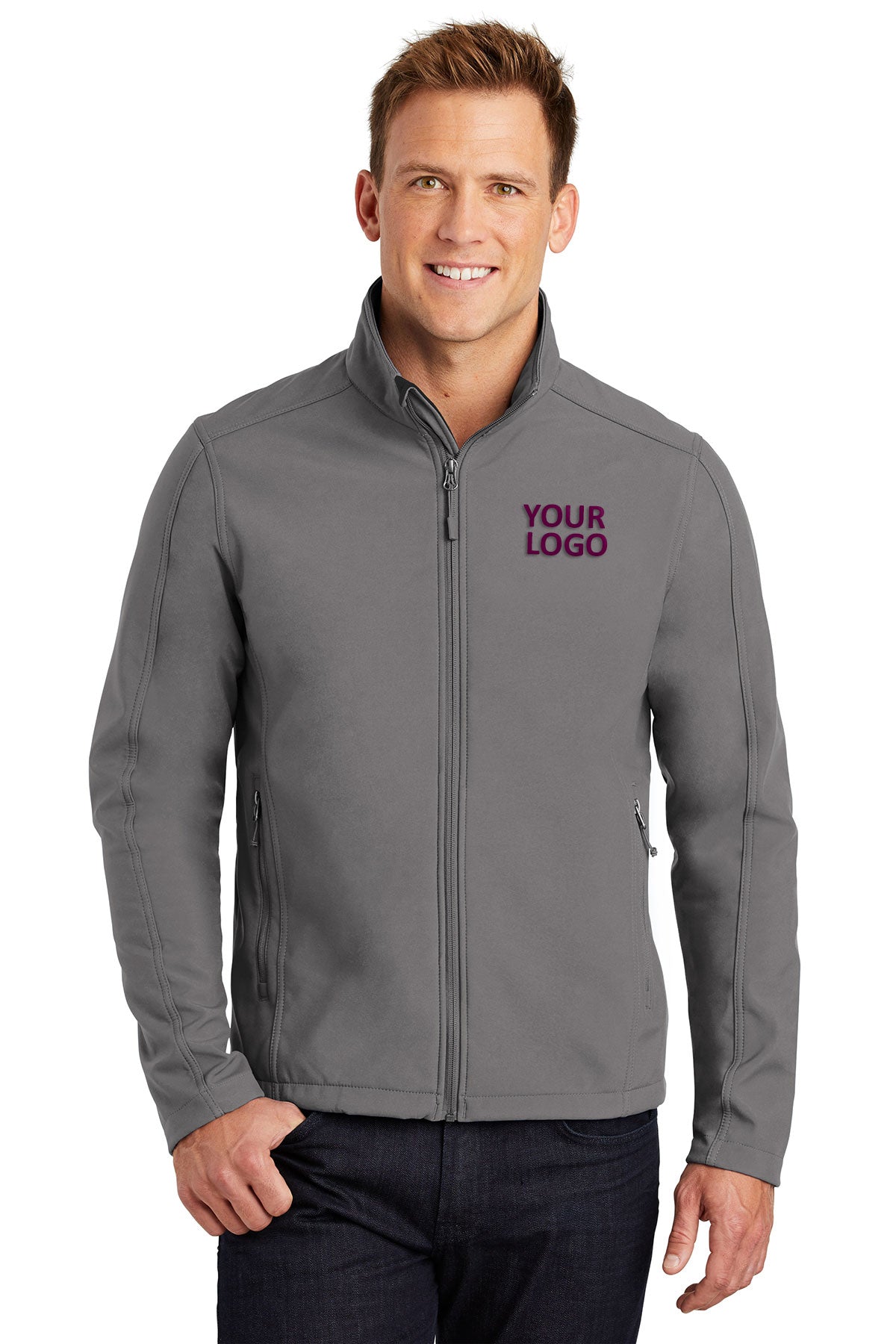 port authority deep smoke j317 custom jackets with logo